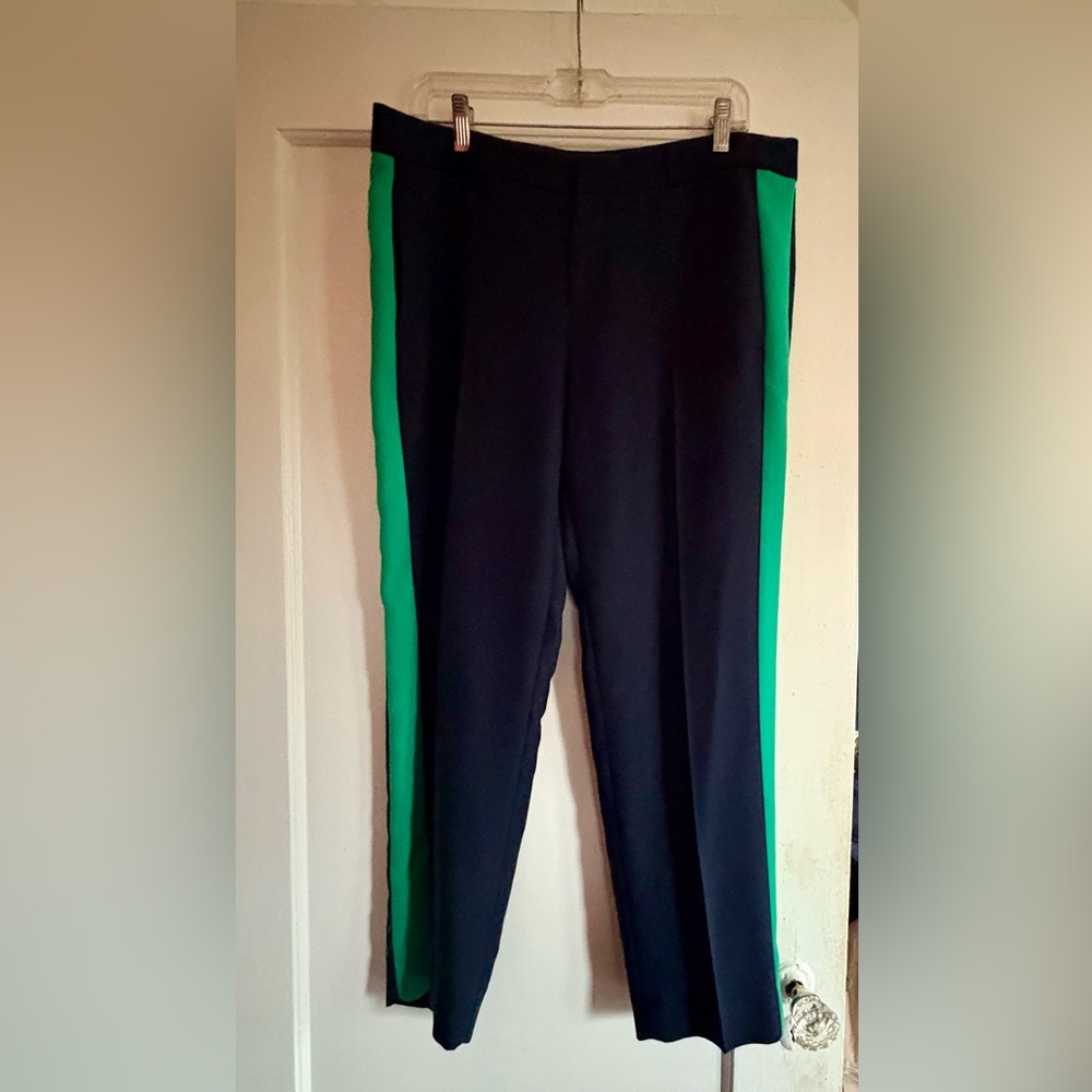 Banana Republic colorblock navy blue and green pants